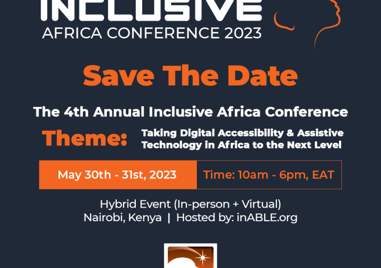 Banner for the Inclusive Africa Conference 2023