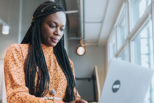 Photo of woman volunteer in a matching program
