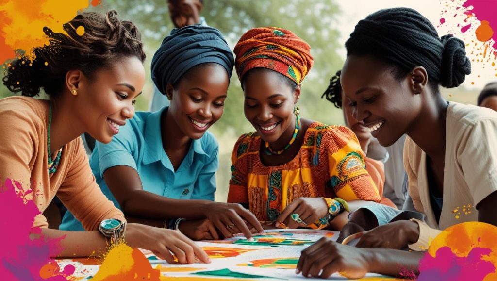 Image showing female advocates working with African nonprofits. 