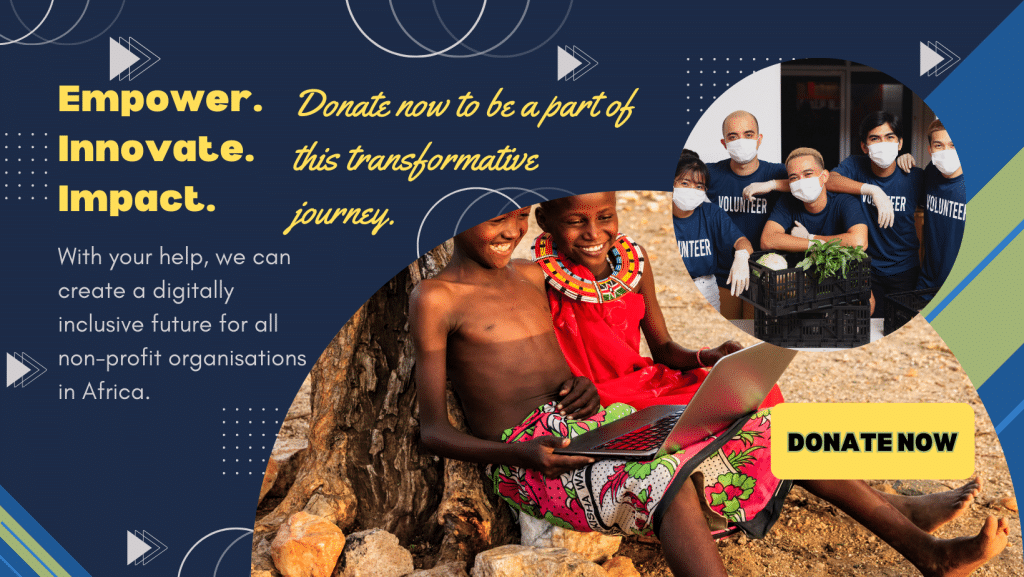 banner for donation and volunteer with first web foundation.