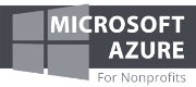 Logo for Microsoft Azure Grant programme for nonprofits. 