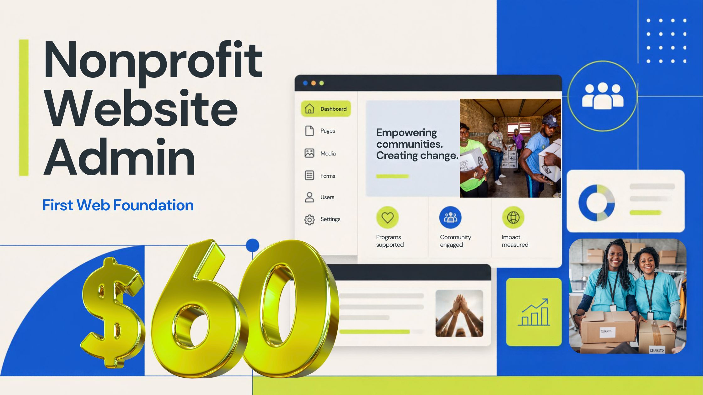 First Web Foundation — everything a nonprofit website needs, covered by one small annual fee