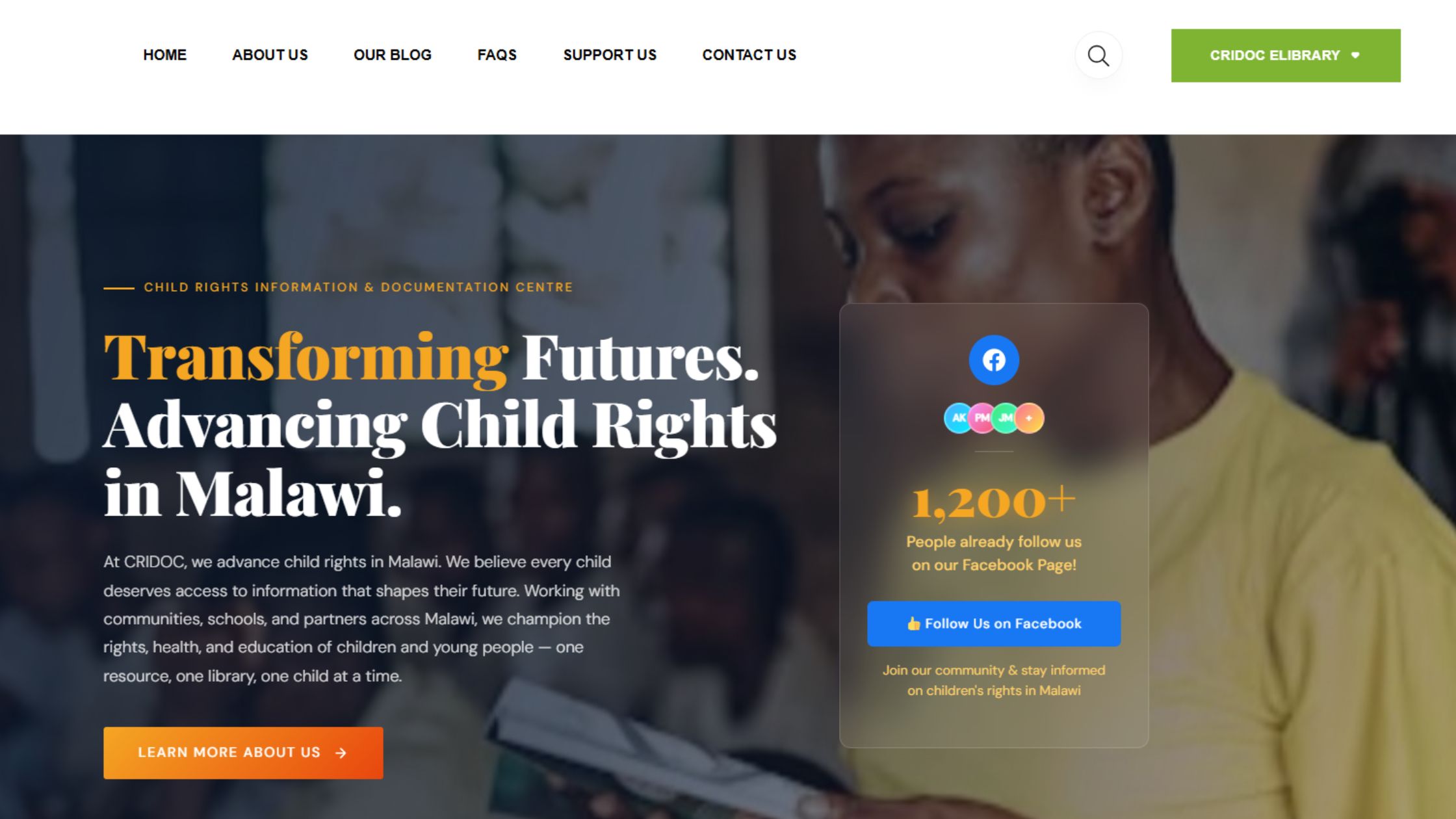 Child Rights Information and Documentation Centre website thumbnail