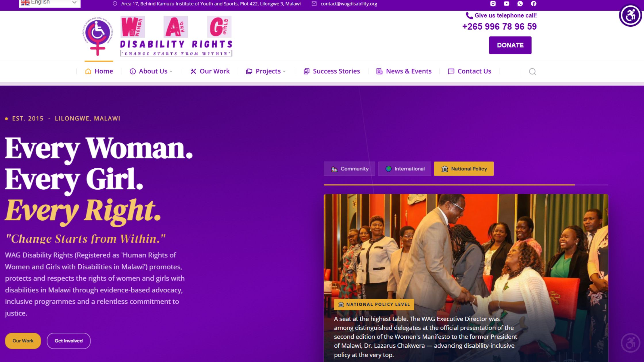 WAG Disability Rights website thumbnail